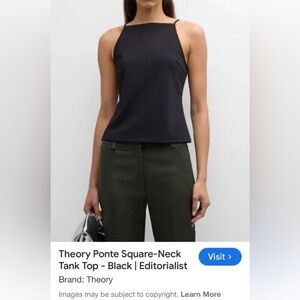 Theory Ponte Black Women's Top